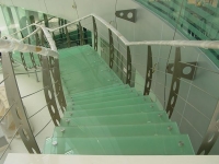 Glass stair